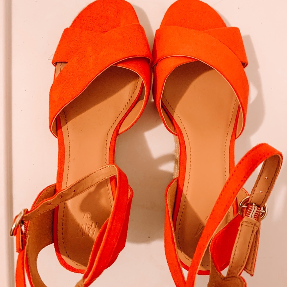 H&M Red Wedge Sandal